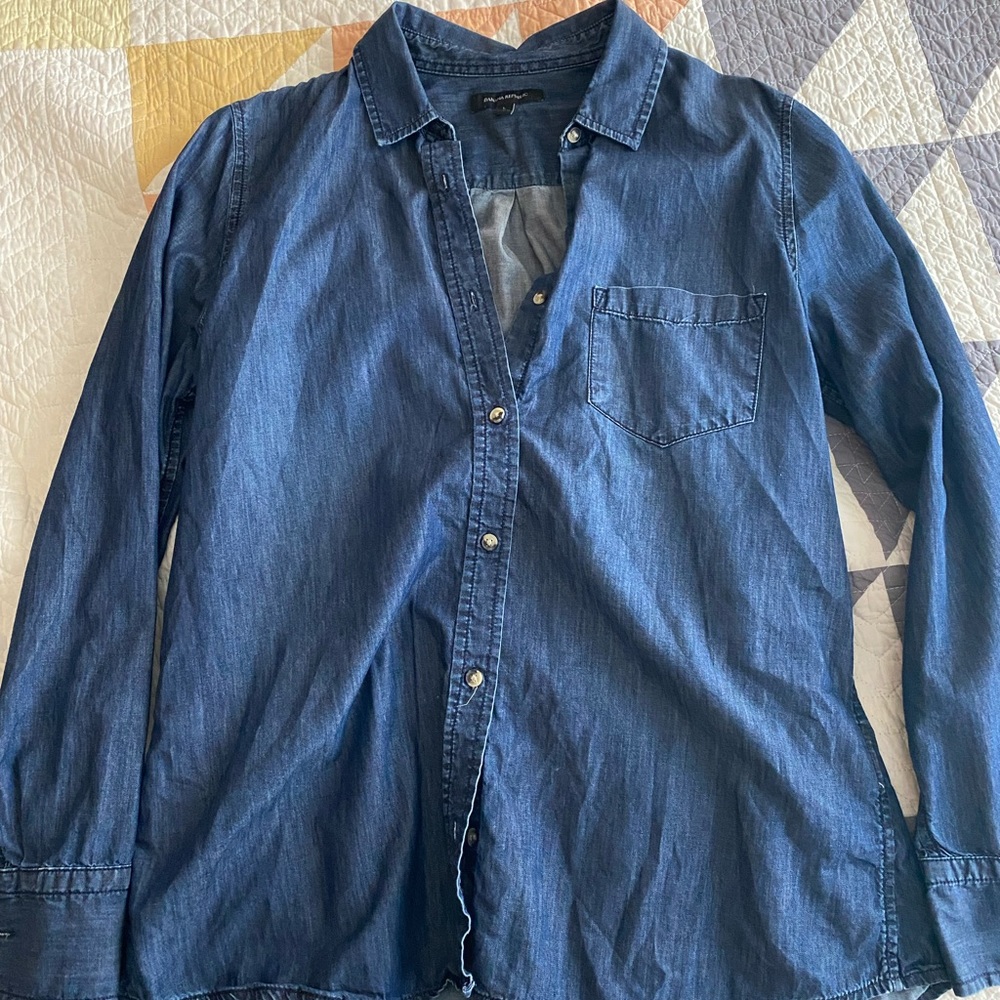 Banana Republic Dark Denim Chambray Shirt
